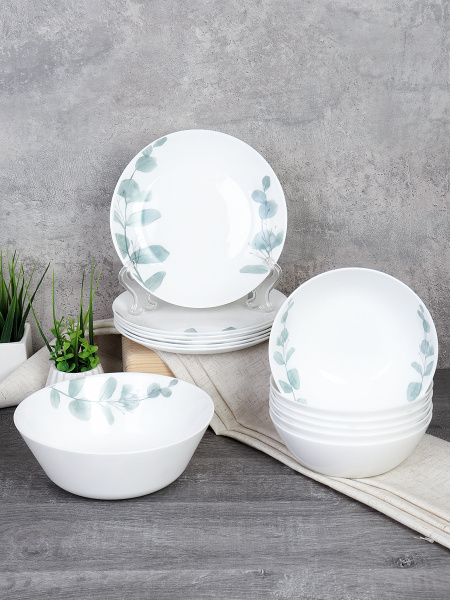 Столовый набор 13 предметов / 13/FLYGP75675 (24111) /уп 4/ Эвкалипт