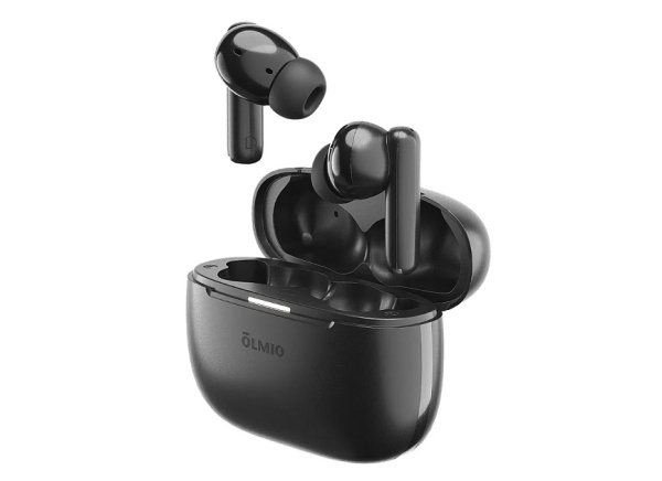 Наушники беспроводные "TWE-25", ANC+ENC, True Wireless, black, OLMIO