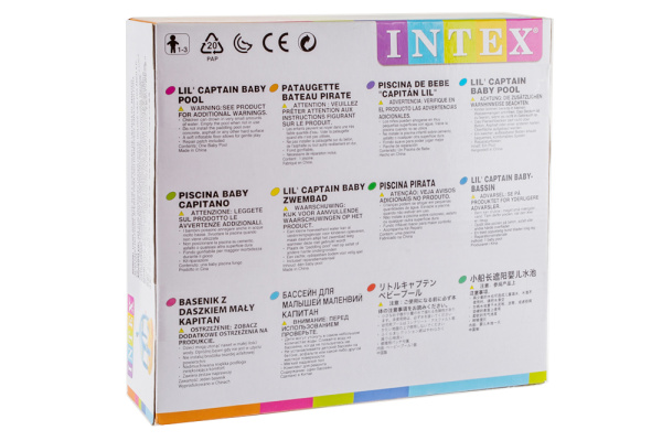 Надувной детский бассейн "Little Captain" 107х102х99см Intex