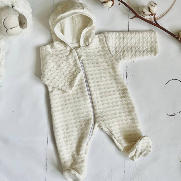 Комбинезон для новорожденного Bebika (20/13-2), состав: 80% натуральный хлопок, 20% полиэстер