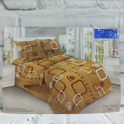 Постельное белье, бязь Комплект 1,5 спальный (147*215 см; 150*215 см; 70*70 см - 2 шт) "Арабеска" Живые фотографии внутри