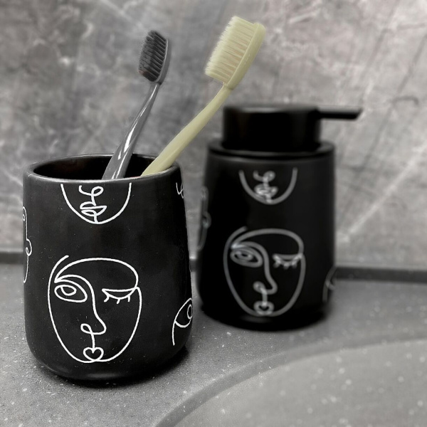 Стакан для ванной Анри, керамика, 9x9x10,5см  FRESH CODE