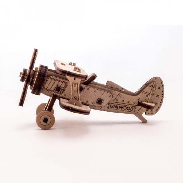 Деревянный конструктор (сборка без клея) Самолет UNIT И-15 UNIWOOD