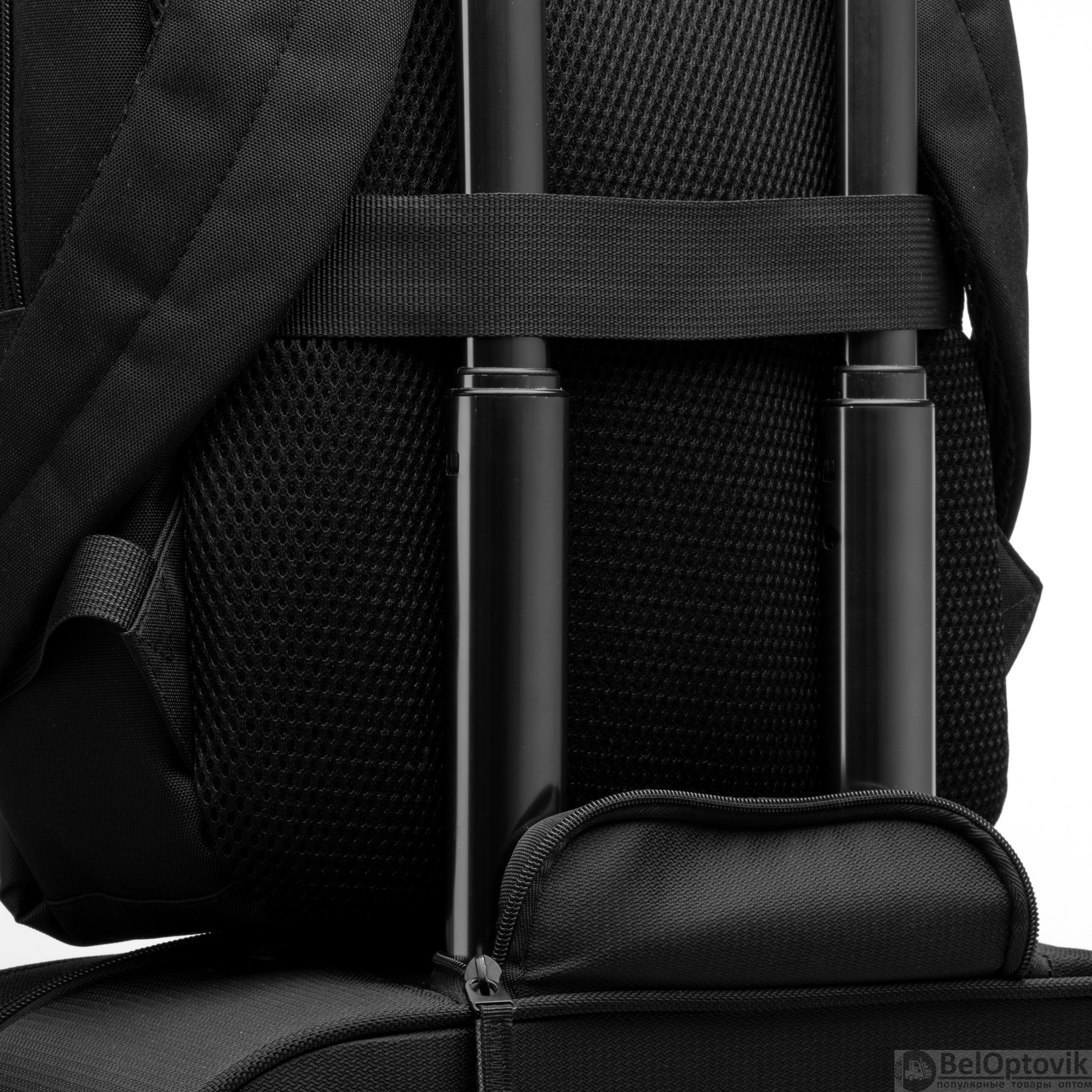 Рюкзак из искусственной кожи и полиэстера GRINDEL с внутренним карманом для ноутбука 15", мягкая спинка и лямки, черный