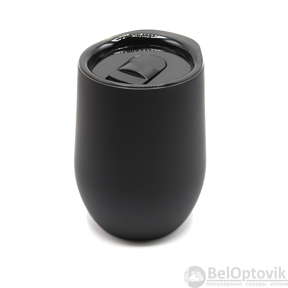 Термокружка с двойной стенкой SOFTO софт-тач, черная