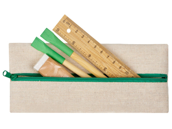 Канцелярский набор «Bilbao», Цвет бежевый/зеленый