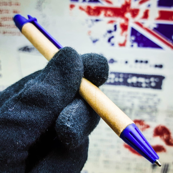 Набор канцелярский: блокнот на спирали и ручка, ECO (12,0х16,0 см, 70 листов) Бабочка синяя