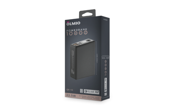 Внешний АКБ QX-10, 10000mAh, graphite, OLMIO