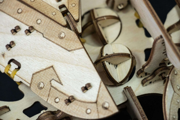 Деревянный конструктор (сборка без клея) "Катапульта SCORPIO" UNIWOOD