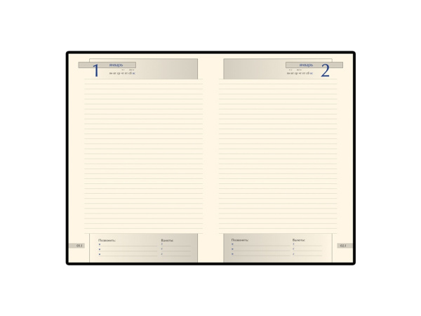 Ежедневник А5 полудатированный «Imperium», Размер A5, Цвет коричневый