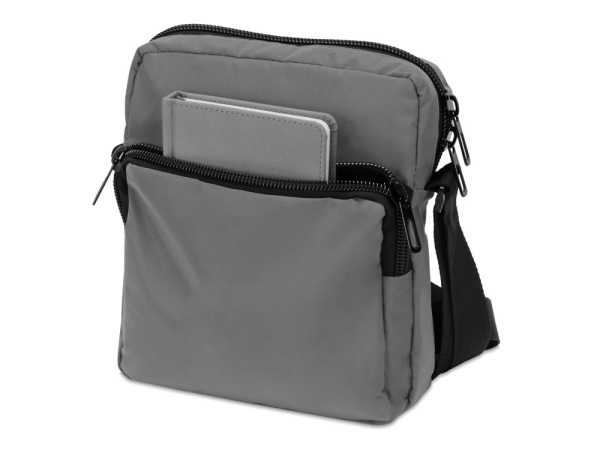 Светоотражающая сумка через плечо «Reflector», Цвет серебристый