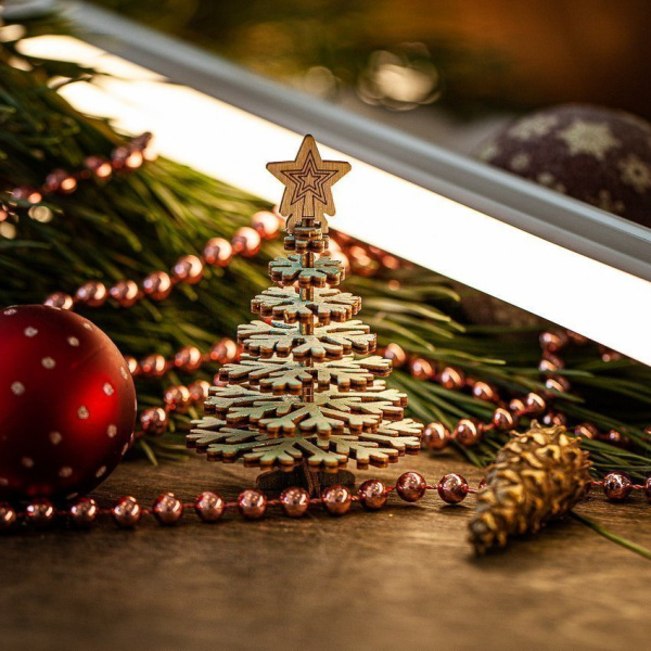 Конструктор из дерева UNОткрытка-коIWOOD "Елочка" 14 деталей