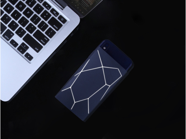 Портативное беспроводное зарядное устройство «Geo Wireless», 5000 mAh, Цвет черный