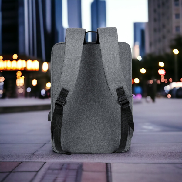 Рюкзак для ноутбука 15.6"  Skinny MBP-1050, серый /  Защита отделов, USB-порт, уплотненное дно