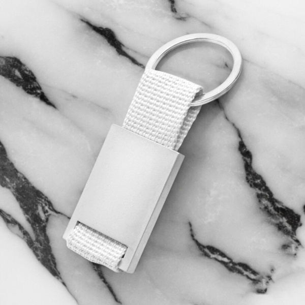 Брелок текстильный с алюминиеовй вставкой Typpo