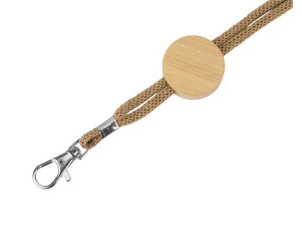 Ланъярд «Franklinia» из переработанной бумаги и бамбука, Цвет натуральный