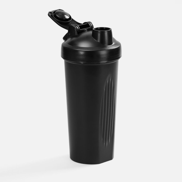 Спортивный шейкер Shake It Easy, черный, 21,5х9,5 см