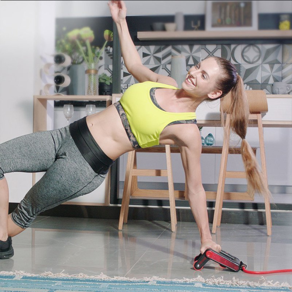 Универсальный тренажер для пресса и отжиманий AB roller push up 3 в 1 (пресс, растяжка, эспандер)