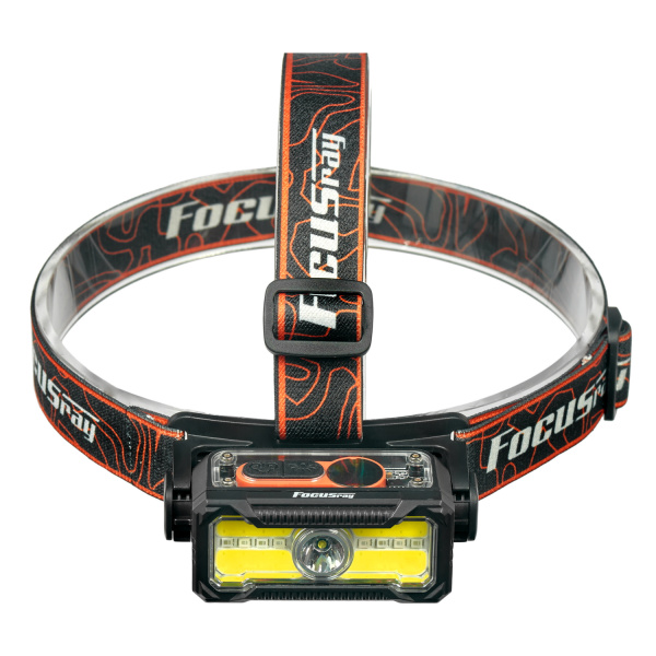 Фонарь налобный FOCUSray 1325 акку 18650 1200мАН 200 люмен,цифровой дисплей,USB кабель 1/180, шт
