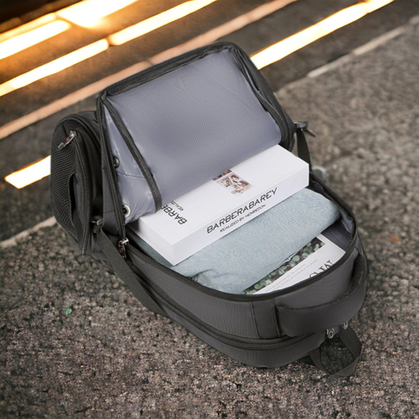 Вместительный рюкзак для ноутбука Legioner Backpack M04, серый / Ортопедическая спинка, вентиляция спины