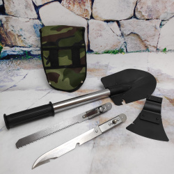 Набор туриста Adrenalin Camp Set 4 в 1 (лопата, топор, нож, пила)