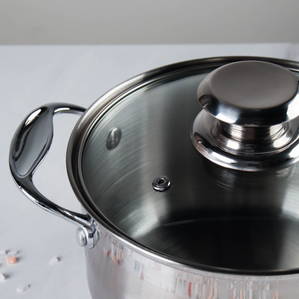 Кастрюля 2,5 л Квинта / FGLR-2.5 /уп 1/ индукция/ гофрокороб/ 0,609/ 0,884