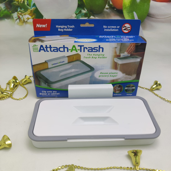 Компактное мусорное ведро Attach-A-Trash с креплением на дверку шкафчика