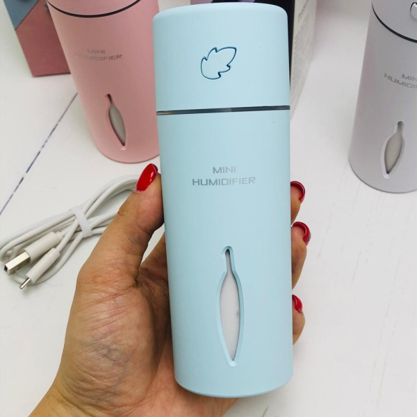 Аромадиффузор (увлажнитель воздуха ароматический) Mini Humidfier  XL-J001, 150 ml (220V) Голубой