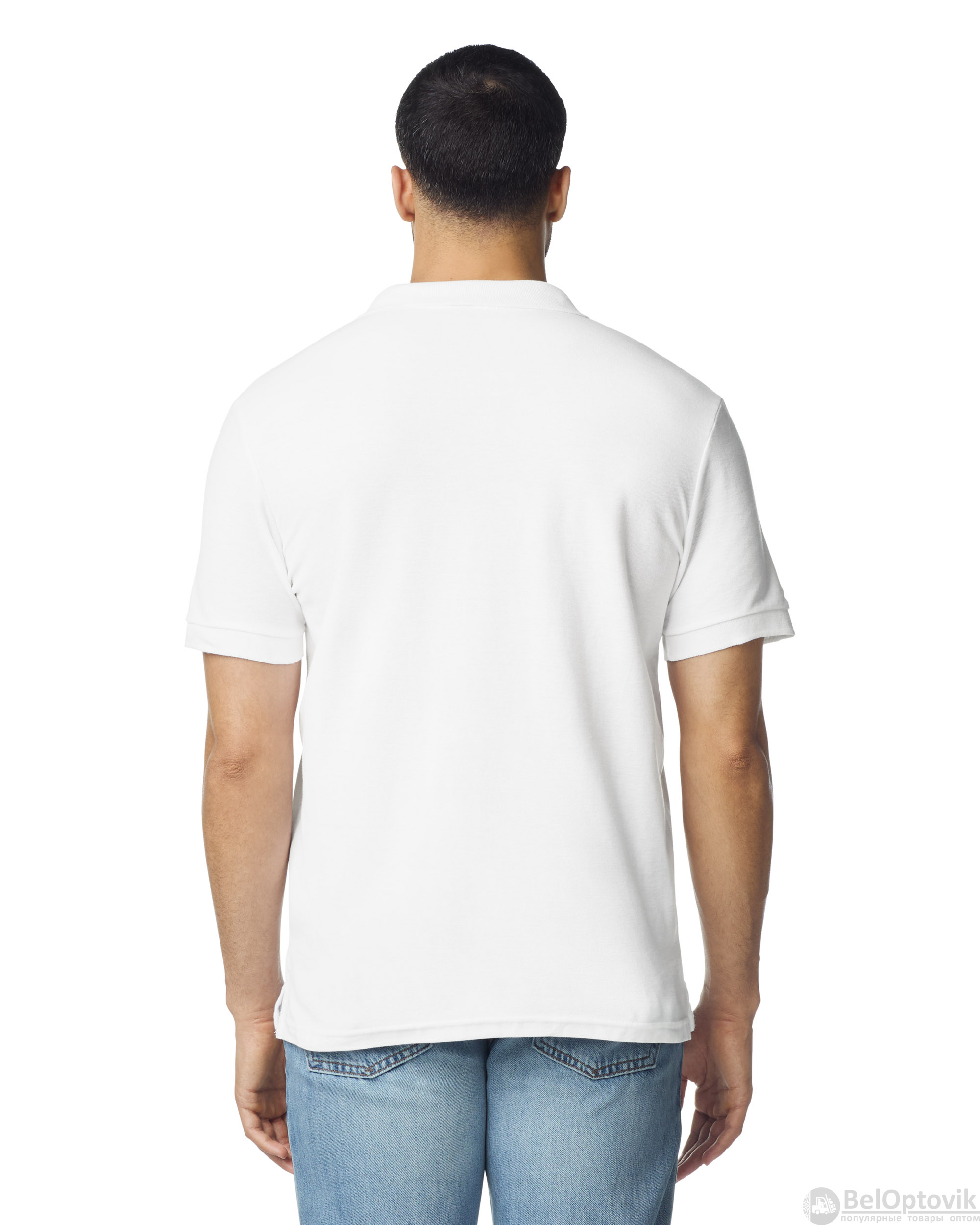 Футболка поло PREMIUM COTTON ADULT DOUBLE PIQUE, БЕЛЫЙ S
