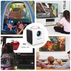 Детский проектор Kid's Story Projector Q2 Белый с розовой ручкой