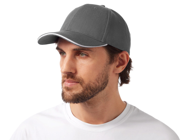 Бейсболка «Cancun», Цвет темно-серый, белый