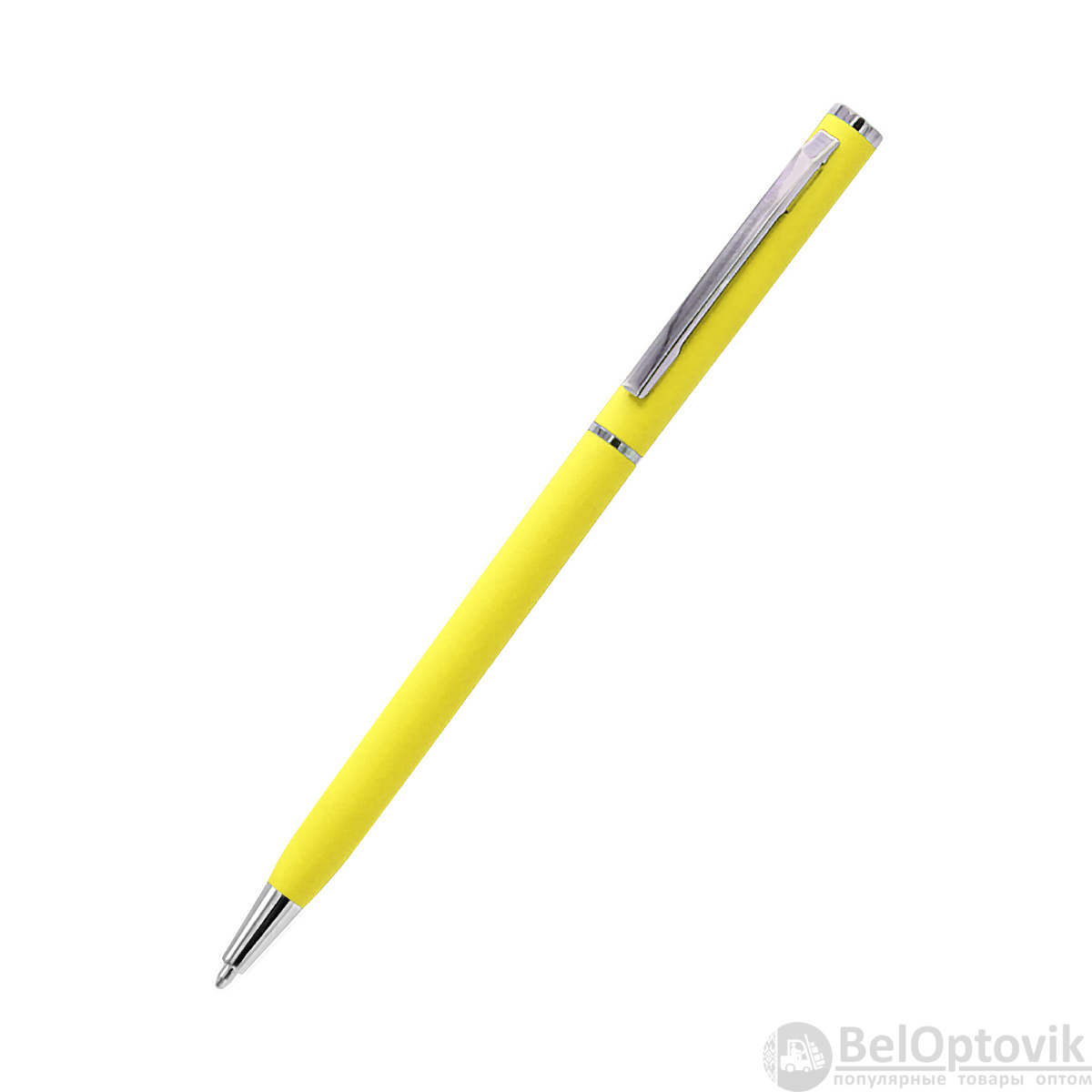 Ручка металлическая Tinny Soft софт-тач, желтая-S