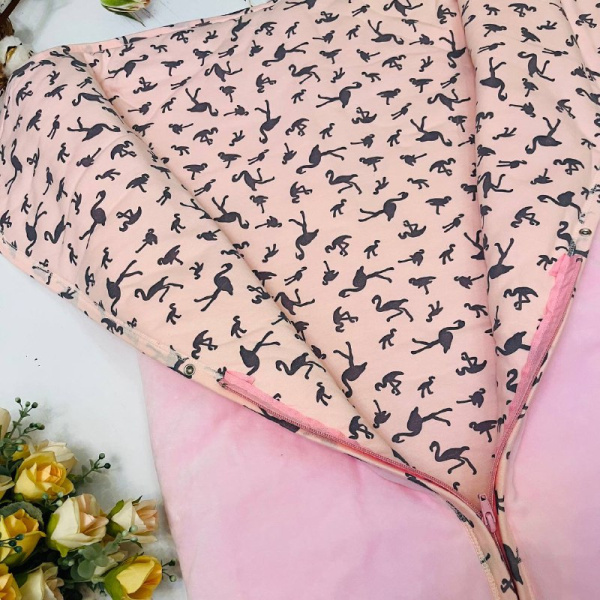 Плед детский с застежкой-молнией Bebika (13/17-3), состав: верх - 80% натуральный хлопок, 20% полиэстер; подкладка 100% хлопок; наполнитель - микрофайбер, р-р 90х90 см