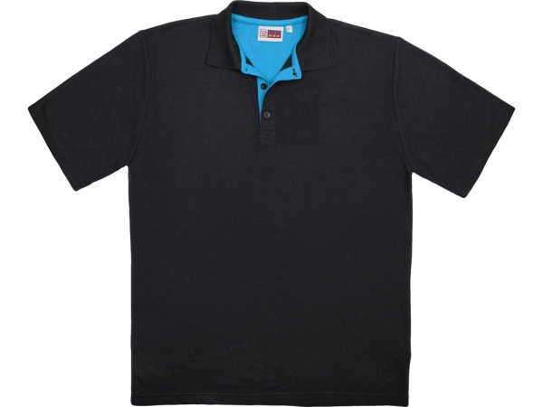 Рубашка поло "Solo" мужская, Размер L, Цвет черный/аква