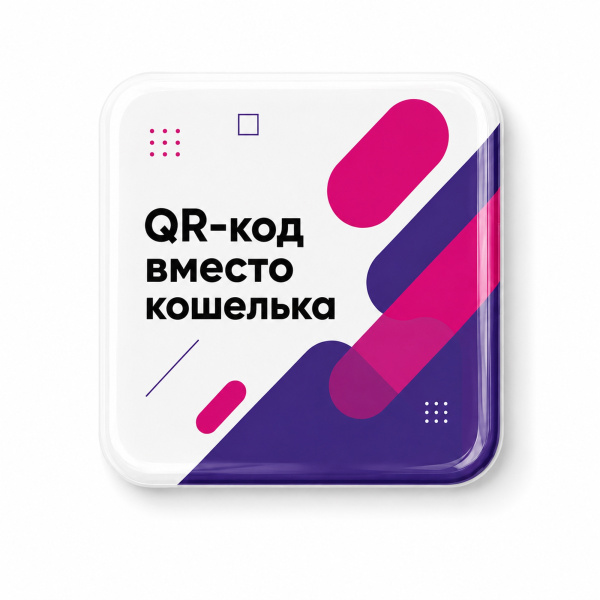 Объемный стикер из эпоксидной смолы для прикассовой зоны, Размер M, Цвет белый