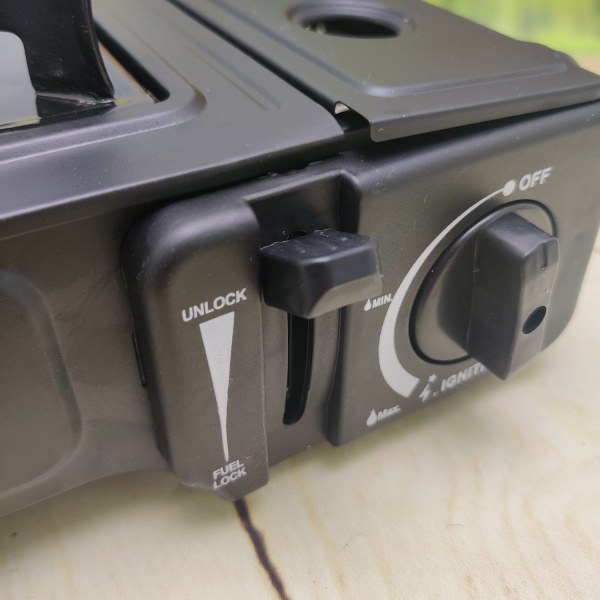 Портативная газовая плита (горелка) в кейсе. Керамика Heppy Home синий