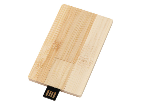 USB 2.0- флешка на 32 Гб «Bamboo Card», Размер 32Gb, Цвет натуральный