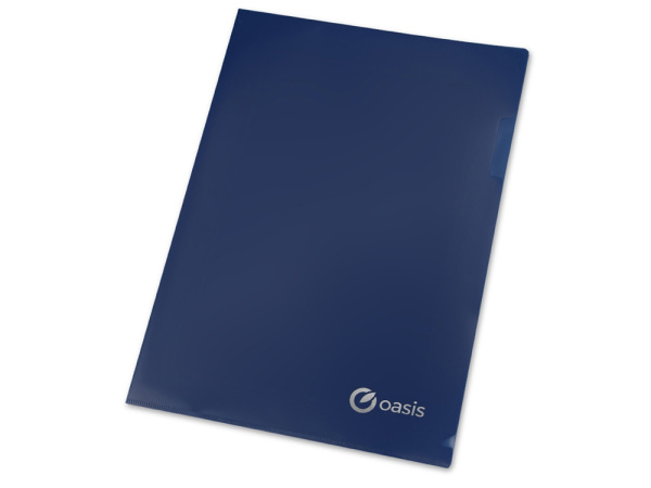 Папка- уголок А4, матовая, Цвет синий матовый