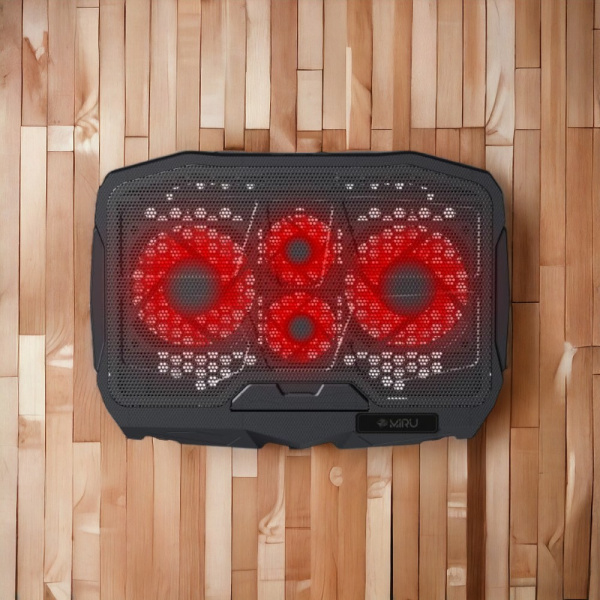 Охлаждающая подставка для ноутбука 17,3" CP1701 Fouredness, 4 вентилятора, 950 мА, 4,75 Вт / Регулировка скорости вращения, регулировка наклона, подсветка