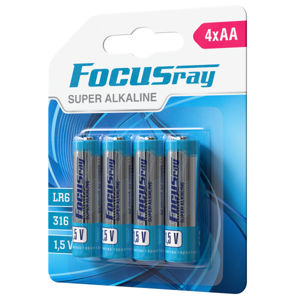 FOCUSray SUPER ALKALINE LR6/BL4 1/12/144 батарейка, шт (4 шт)