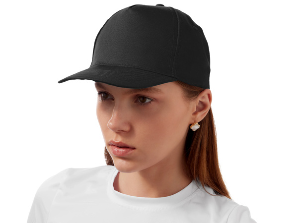 Бейсболка «Poly», Размер 56, Цвет черный