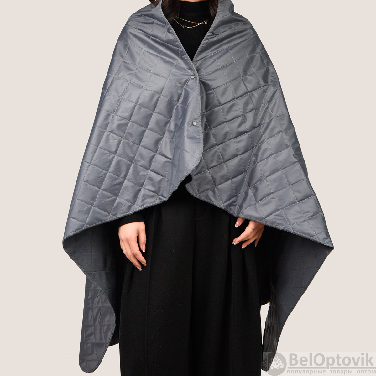Плед PONCHO, тёмно-серый