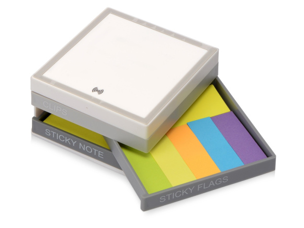 Настольный органайзер «Chaos» с функцией беспроводной зарядки, Цвет белый