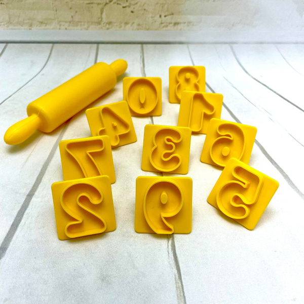 Набор Genio Kids Обучающий набор для лепки 22 элемента (геометрический фигуры, цифры)