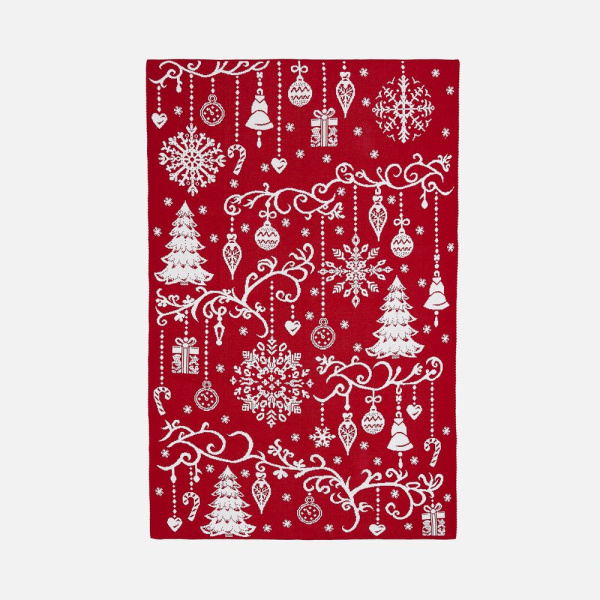 Плед Adventino, красный с молочным, 110x170 см