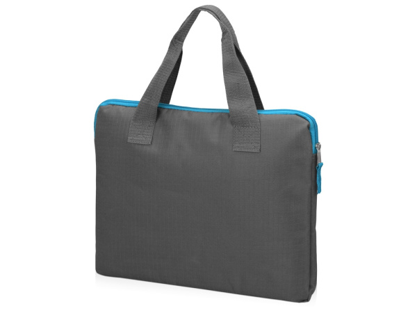 Конференц сумка для документов «Session», Цвет серый/голубой