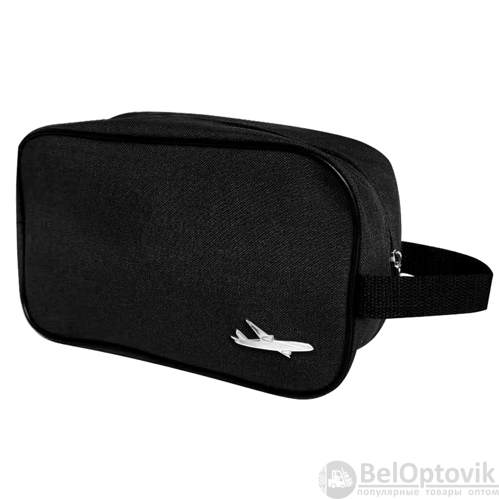 Несессер Колумб с шильдом - самолёт, чёрный