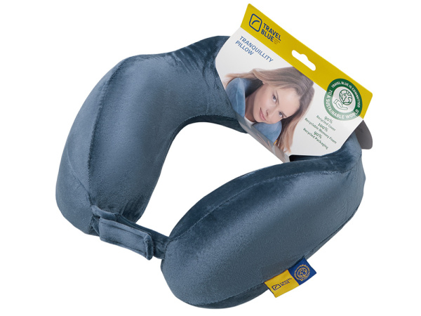 Подушка для путешествий с эффектом памяти «Tranquility Pillow», Цвет синий