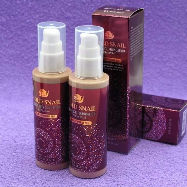 Тональный крем омолаживающий и увлажняющий с муцином улитки Enough Gold Snail Moisture Foundation SPF30 PA++, 100 ml 21 тон — натуральный беж