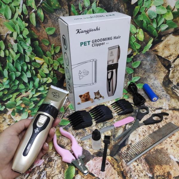 Машинка электрическая Kangjeshi (грумер)для стрижки животных PET Grooming Hair Clipper kit